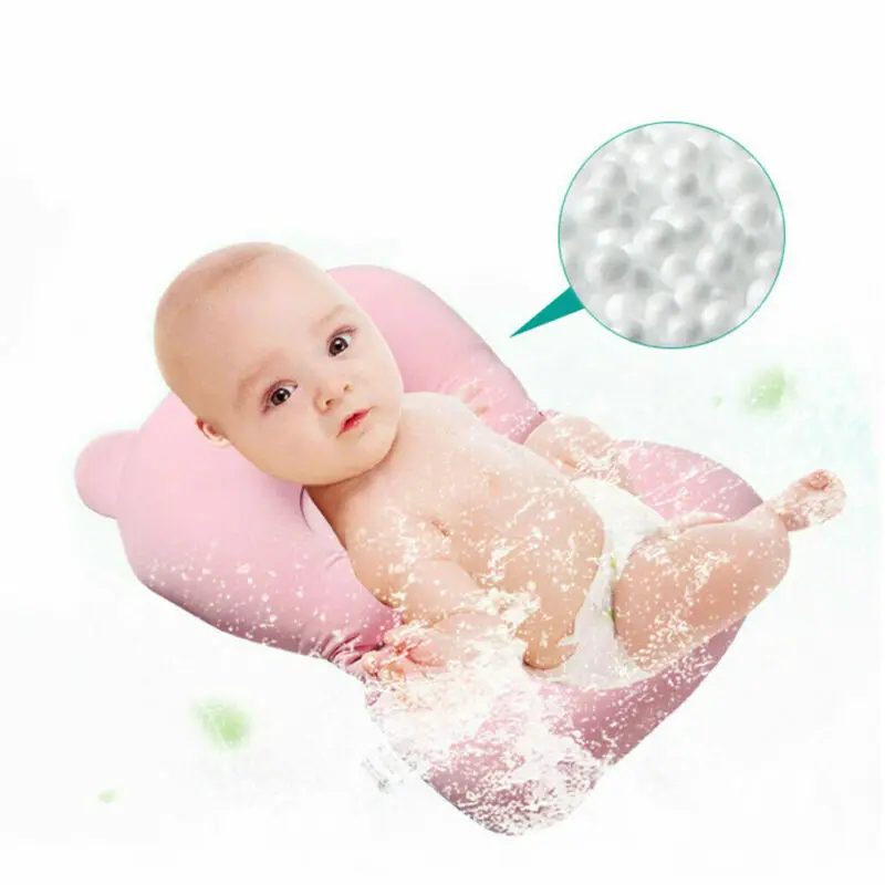 Baby Bath Tub Pillow Pad Air Cushion Floating Soft Seat Infant Newborn Anti-slip Bath Cushion