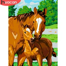 HUACAN DIY cuadros por números caballo animales Kits pintados a mano dibujo lienzo pintura al óleo por números decoración del hogar regalo(China)