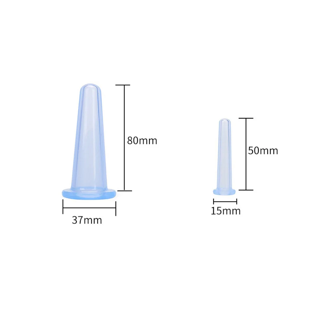 2PCS Silicone Cupping Suction Can Vacuum Face Massage Cup Face Leg Arm Relaxation Massage Cup Health Care Tool