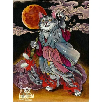 

5d Diy Diamond Painting Cartoon cat Full Drill Square Round Diamond Embroidery rhinestones mosaic Home Decor Accessories