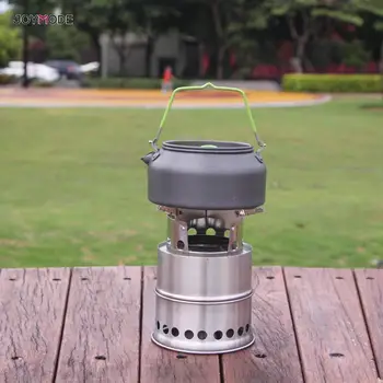 

JOYMODE Portable Stainless Steel Lightweight Wood Stove Alcohol Stove Burner Outdoor Cooking Picnic BBQ Camping