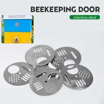 

Brand 5PCS Bee door Beehives Bee Box Door Cage Stainless Steel Round Hive Hole Beekeeping Nest Door Equipment Beekeeping Tools