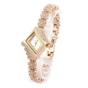 

Luxury Women's Bracelet Watches New Fashion Women Crystal Quartz Rhombus Bracelet Bangle Wrist Watch часы женские zegarek damski