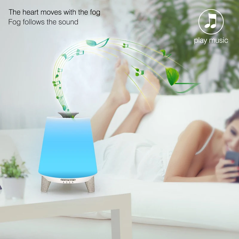 NEWTHING ароматерапия эфирное масло диффузор Bluetooth Музыка аромат холодный туман увлажнитель с прикроватной смарт-лампой динамик для дома