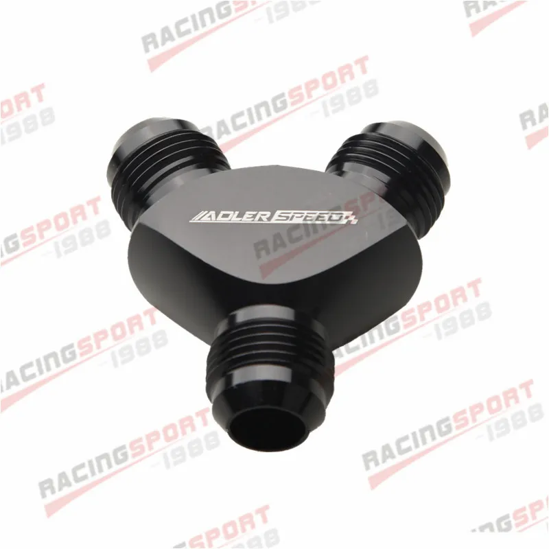 

Aluminum AN8 AN-8 8AN -8AN Y Block Adapter Fittings Adaptor Black