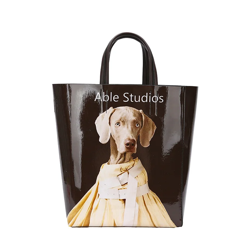 Женская сумка-тоут из ПУ кожи модная сумка для покупок с индивидуальным рисунком