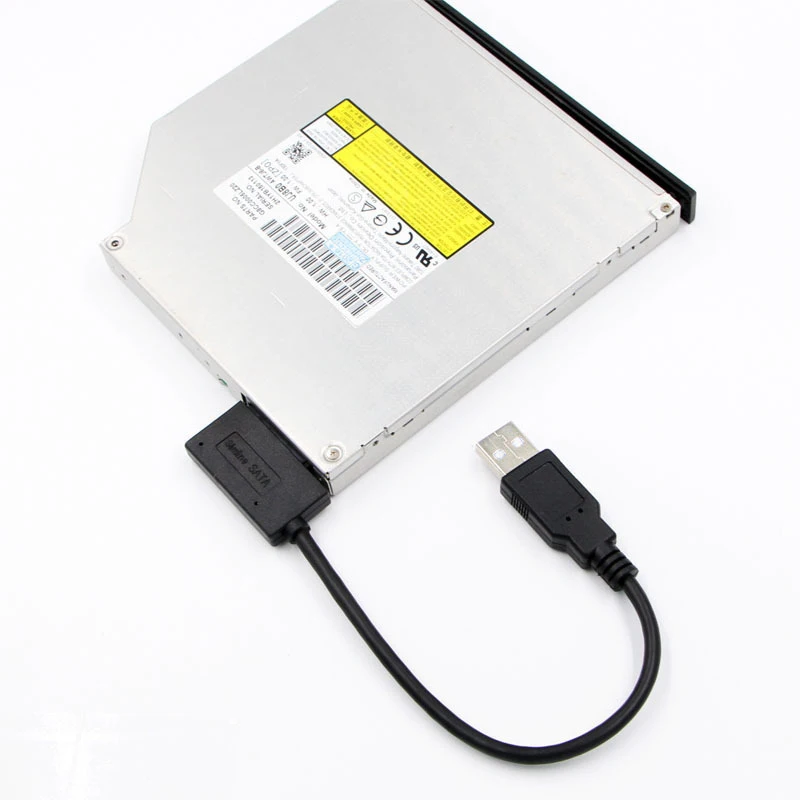 35cm usb adaptador pc 6p + 7p cd dvd rom sata para usb 2.0 conversor slimline sata 13 pinos adaptador cabo de movimentação para computador portátil