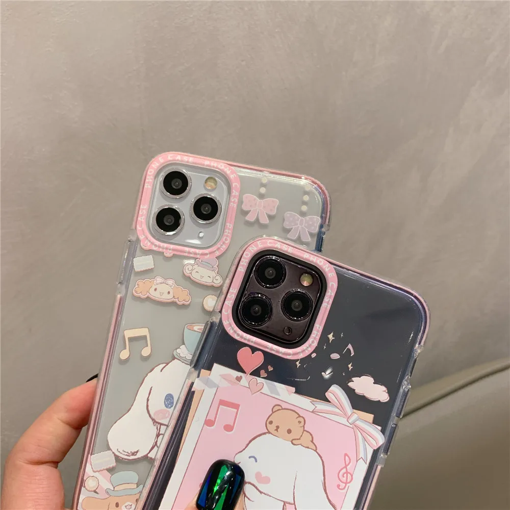 Аниме Cinnamoroll Собака из трех частей прозрачный ТПУ чехол для телефона iphone 11 Pro Max 6