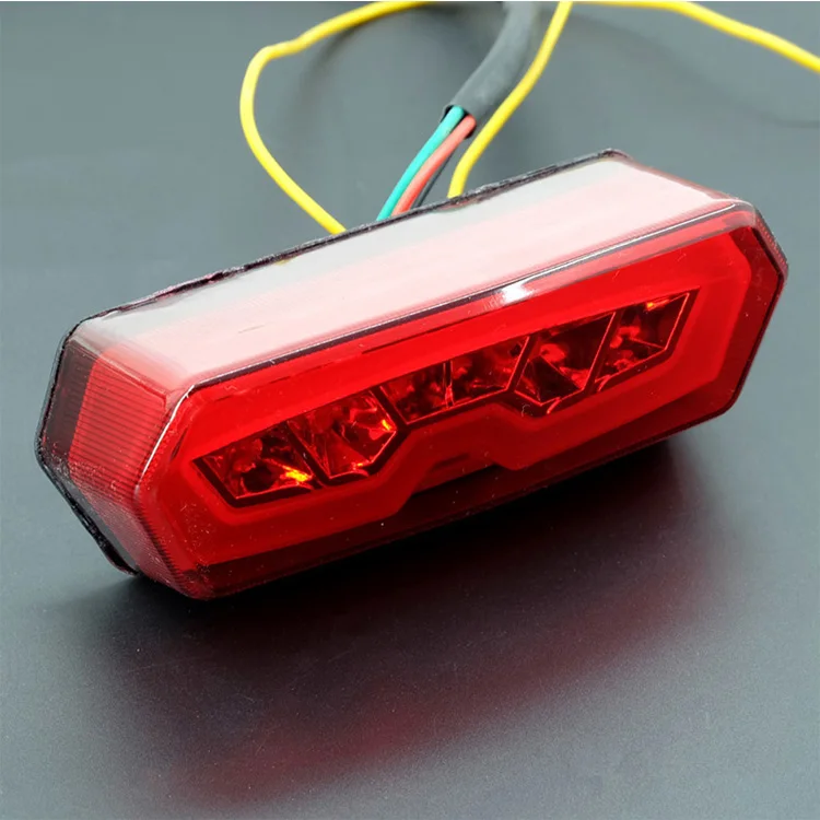 20 Motorcycle LED Tail Light Running Stop Brake Rear Warning Turn Signal Indicator Lamp for Honda MSX125 CBR650F CTX700 CTX700N - Цвет: Red Light shell