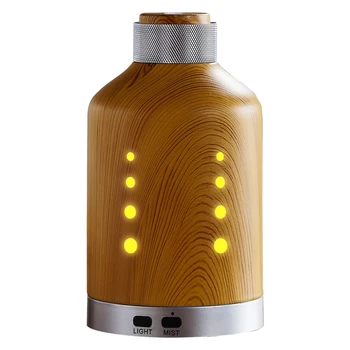 

XMX-Ultrasonic Air Humidifier Wood Color Light Essential Oil Diffuser Home Purifier Aroma Diffusor Anion Mist Maker