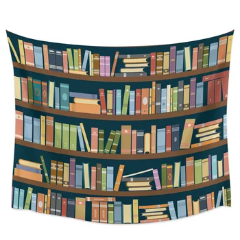 

Bookshelf Library Book Tapestry Wall Hanging Bedroom Wall Tapestry Picnic Mat Yoga Mat Living Room Wall Decoration