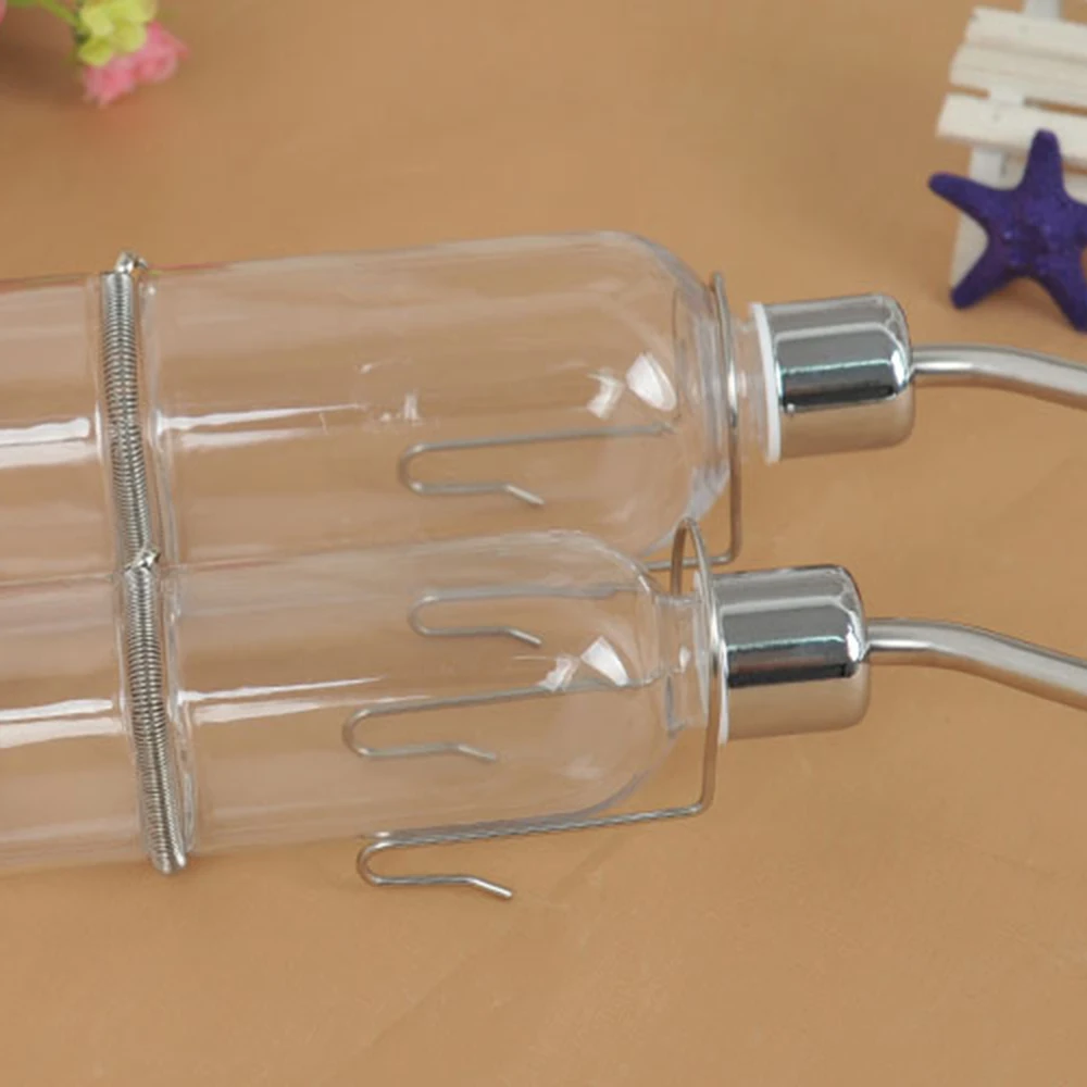 Bird Parrot Feeders Drinker Automatic Feeding Water Bottle With Stainless Steel Ball Nipple Bird Cage Water Feeding Supplies