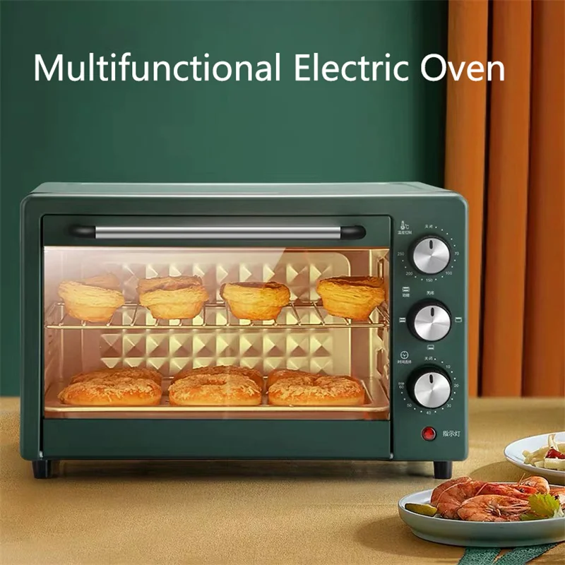 20L Multi-function Electric Oven Large-capacity Pizza Bread Breakfast Baking Machine with Timer for Household 1360W 220V KX18