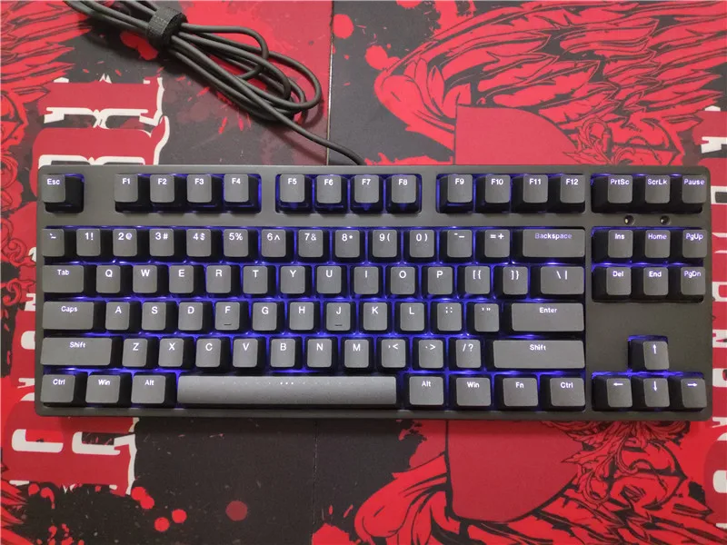 IKBC F108 F87 TKL механическая клавиатура без ключа синий светодиод cherry mx Переключатель коричневый синий белый led подсветка игровая клавиатура