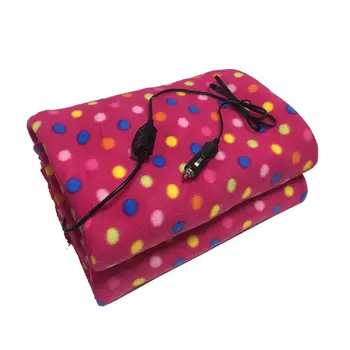 

12V Electric Car Blanket Heated Travel Winter Camping Trip(60"x 40",Rose Red)