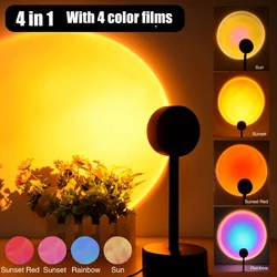 Projecteur LED 4 en 1 avec USB, luminaire décoratif d'intérieur, idéal pour un salon, une chambre à coucher ou un Bar 