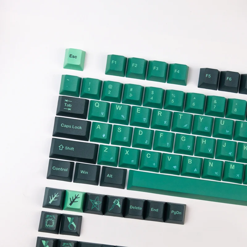 Gmk Terrain Keycaps Grupo Pbt Dye Subbed Cherry Profile Keycap Barra de Espaço 3u 7u Iso Enter para Layout ue 140 Chaves por Conjunto - Imagem 3