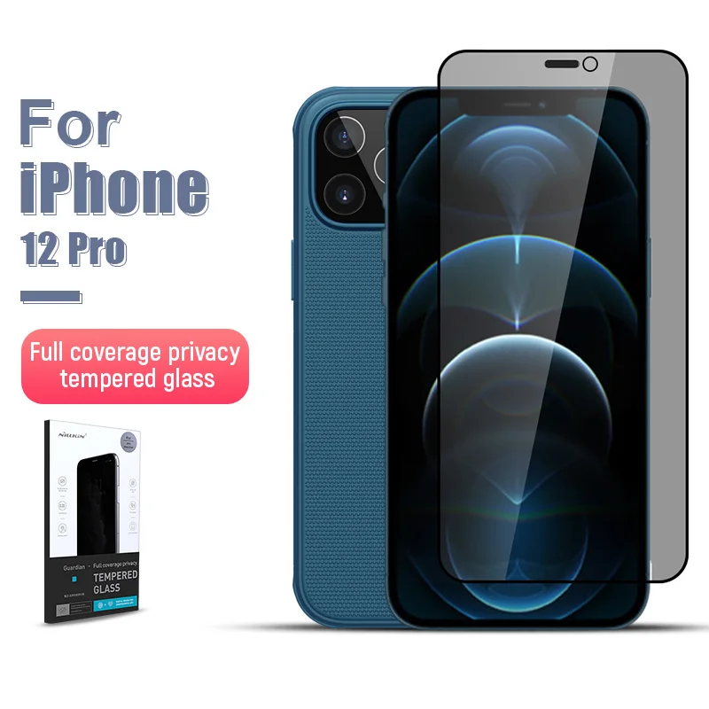 Nillkin Privacy Screen Protector for iPhone 12 Pro Max Tempered Glass Screen Protector for iPhone 12 / 12 Pro /12 Mini Anti-spy