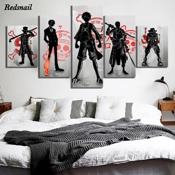 

Naruto Anime cartoon 5 Pieces diy diamond painting 5D Full Diamond embroidery mosaic Home Decor puzzle MM099