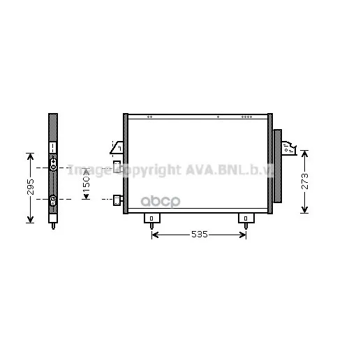 Конденсер Toyota Rav4 1.8/2.0/2.0d 00- Ava To5281d Ava арт. TO5281D
