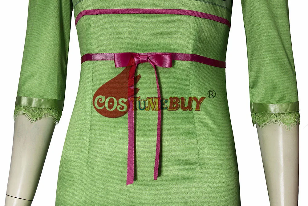 Costumebuy Снежная королева принцесса Анна косплей костюм Эльза Анна пижамы платье Ночная рубашка Зеленый Хэллоуин Disfraz индивидуальный заказ