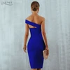 Adyce White Blue Bodycon Bandage Dress Women 2022 Summer Sexy Elegant Black One Shoulder Strapless Celebrity Runway Party Dress ► Photo 3/6