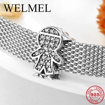

Genuine 100% 925 Sterling Silver little Prince Clip Beads with Dazzing Zircon Charm fit Original Reflection Bracelet DIY Jewelry