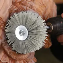 Щетка для удаления заусенцев, абразивная проволока из глинозема, Цветочная головка для полировки, шлифовальный хвостовик, деревообрабатывающий инструмент