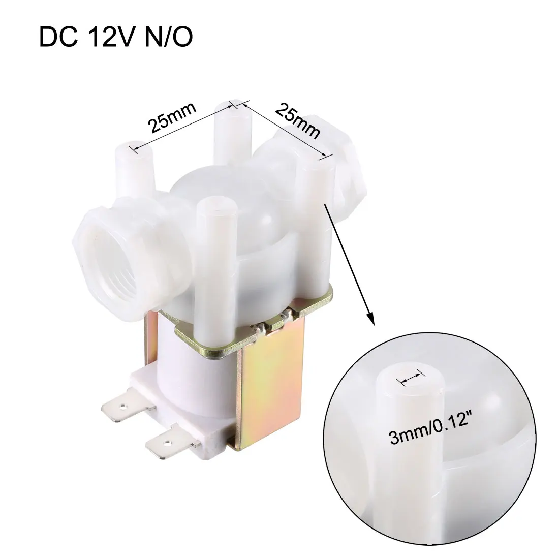 Uxcell 1 шт. Соленоидный клапан для воды DC 12 В N/O нормально открытый медный женский/мужской резьба впускные клапаны с/без фильтра