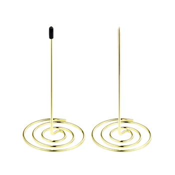 

2 Pcs Menu Summons Forks Functional Metal Golden Bill Holders for Home