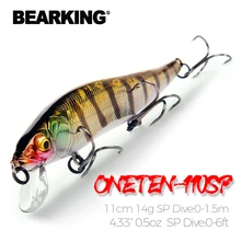 Bearking 11cm 14g super sistema de peso longo fundição novo modelo iscas de pesca isca dura 2018 qualidade wobblers minnow(China)