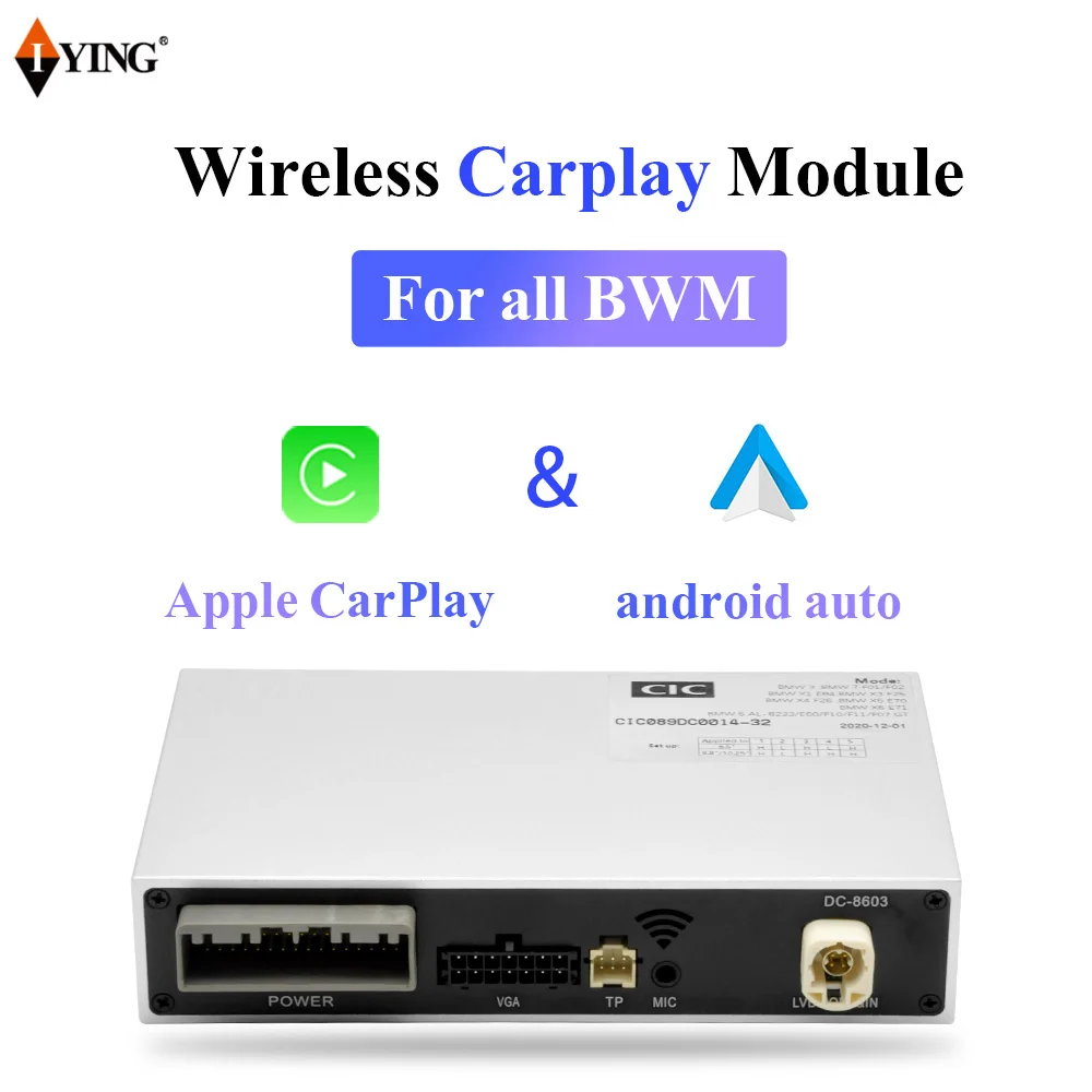 

Iying Wireless Apple Carplay for BMW CIC 1/2/3/4/5/7/X1/X3/X4/X5 2009-2012 Wireless Android Auto iOS Mirroring Audio Player