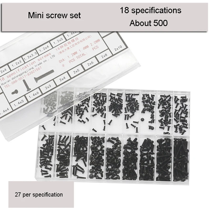 

500pcs/set Assorted Screws Tools for Watch Repair Tool Kit Watchmaker Watch Tools Parts Spare Parts for Watches
