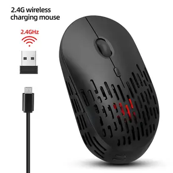 

2020 Newest Wireless Gaming Mouse Vertical Rechargeable 4 Button 1600 DPI Silent Mice Colorful Breathing Light For Laptop Gaming
