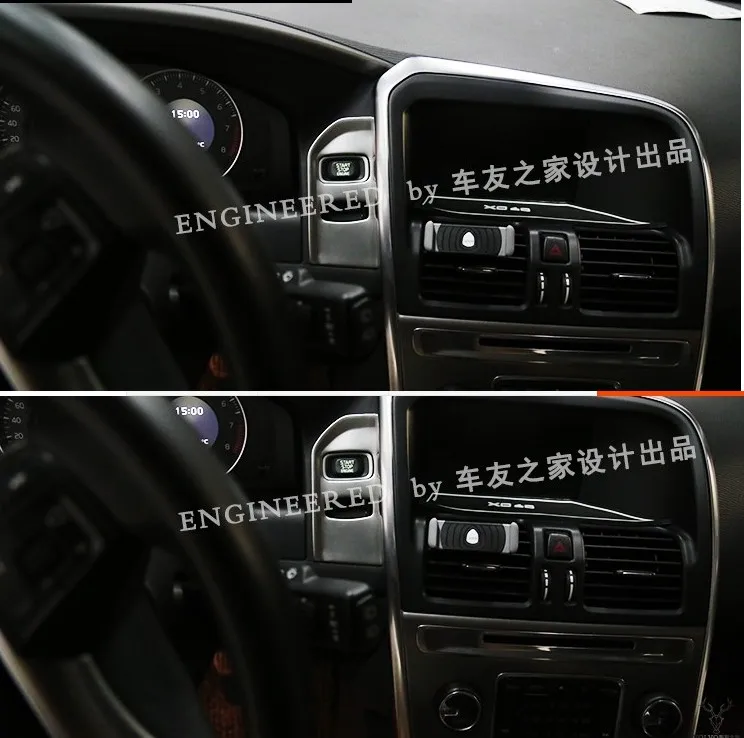 Lapetus ключ зажигания украшение отверстий крышка отделка 1 шт. подходит для Volvo S60 S60L V60- нержавеющая сталь