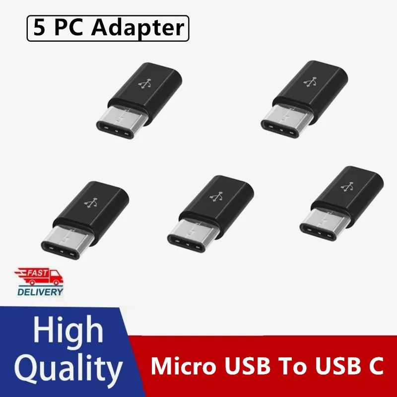 

5PCS Mobile Phone Adapter Micro USB To USB C Adapter Microusb Connector For Huawei Xiaomi Samsung Galaxy A7 Adapter USB Type C