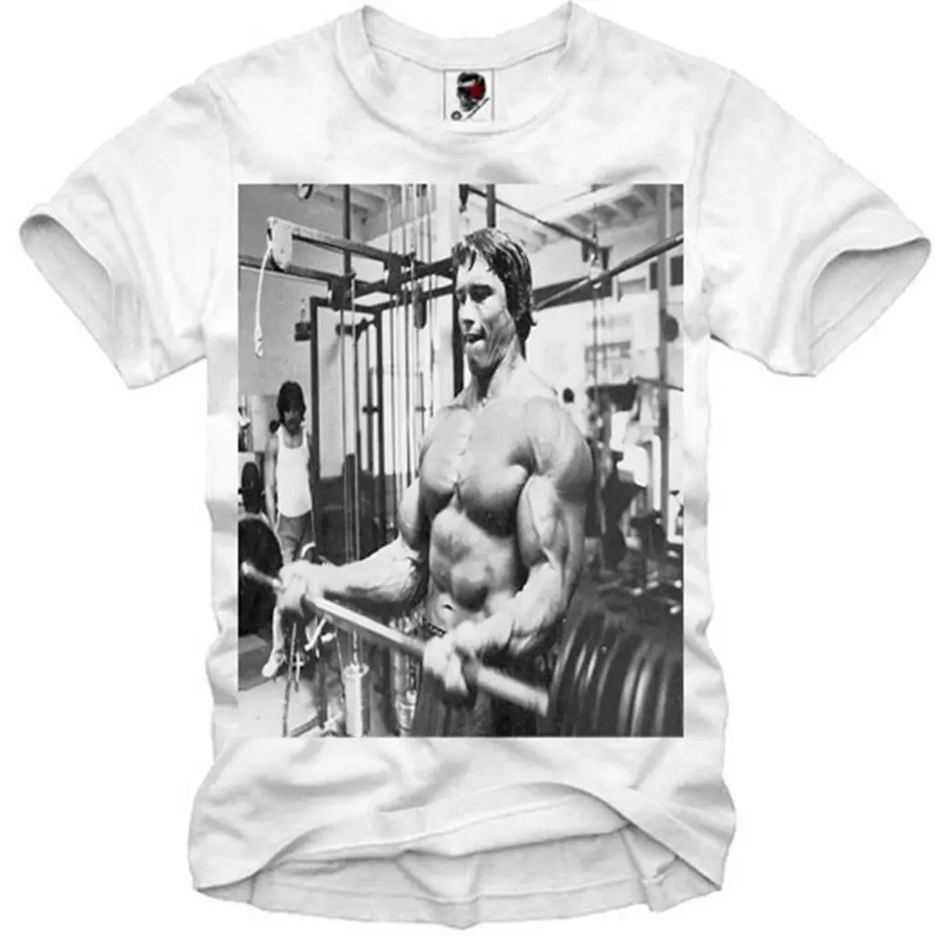 

E1SYNDICATE T-SHIRT ARNOLD SCHWARZENEGGER PUMPING IRON TERMINATOR Printed Round Men T shirt Cheap Price top tee