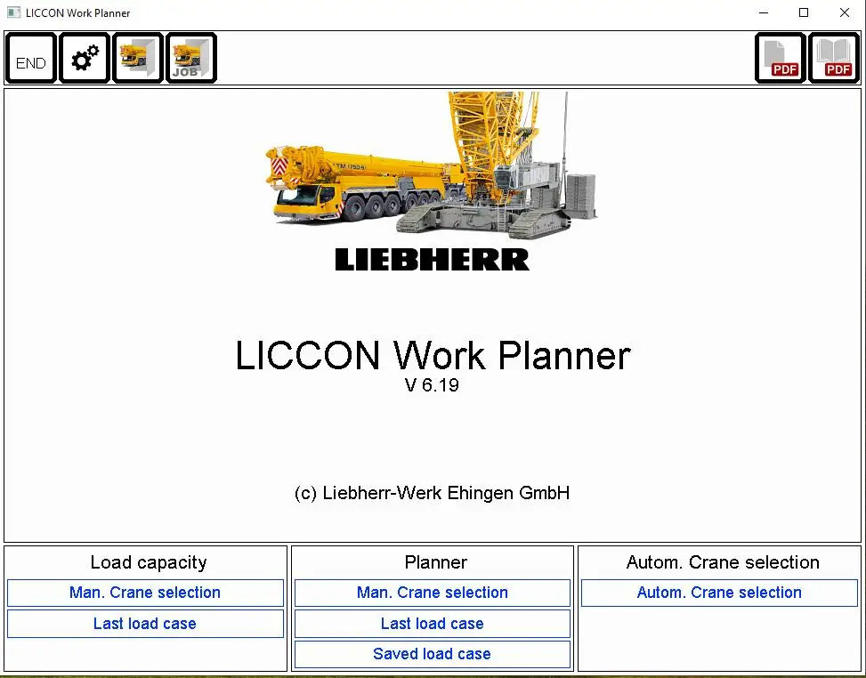 Универсальный рабочий планировщик либхер V6.19 LG1750 _ 2020 750 тонн|allison|allison dockeymaker |