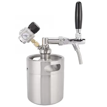 

Beer Keg Tap 2L Household Stainless Steel Beer Keg Tap Dispenser with Constant Pressure Valve beer