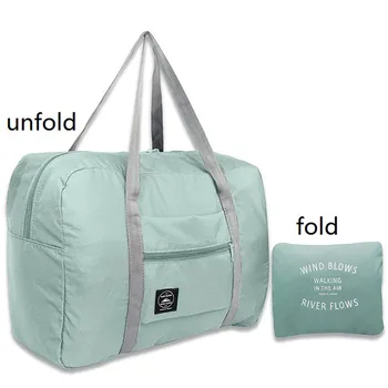 

Nylon Waterproof Travel Bag Unisex Foldable Duffle Bag Organizers Large Capacity Packing Cubes Portable Luggage Bags