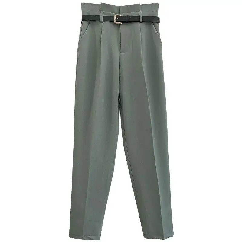 

Fall 2020 Korean Version Of Radish Harem Pants Women Are Thin And Versatile Casual Suit Pants Flower Bud High Waist Pipe Pants
