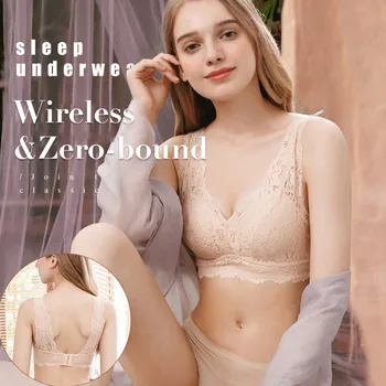 

Women's Lace Underwear Without Steel Rings Sexy Beauty Back Girl Bra Sleeping Bra With Chest Pad Thin Tube Top Bra