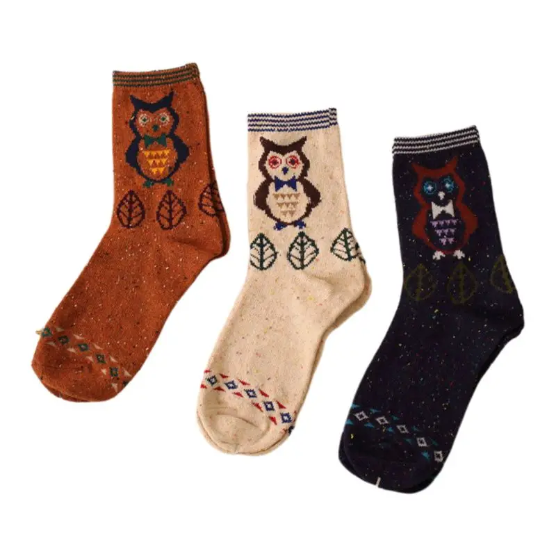 5 KLV, 3 пар/уп., модные носки с рисунками животных из мультфильмов, мягкие шерстяные короткие носки с низким вырезом для мужчин и женщин - Цвет: 5