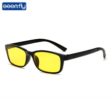 Seemfly сверхлегкие квадратные маленькие оправы для очков женские и мужские классические ретро желтые линзы ночного видения компьютерные очки