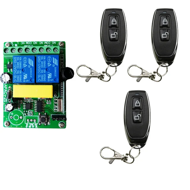12V 2Ch Wireless Remote Control Switch Transmitters+Relay Receiver Module 315MHz 