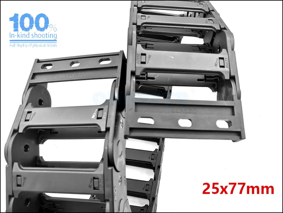 JFLO 1Meter 25x25 25x38 25x50 25x57 25x77mm Wire Carrier cable Drag chain Bridge type open of both side Towline Free shipping 27