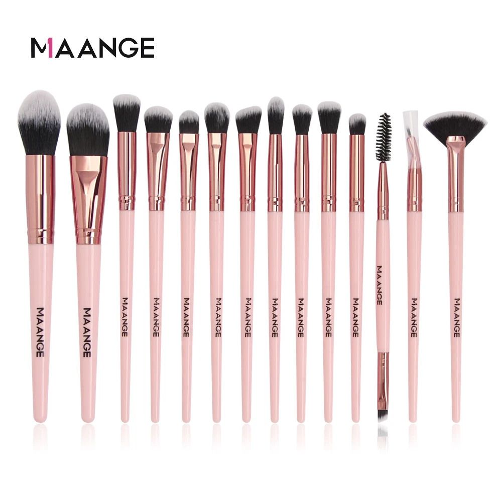 MAANGE Makeup Brushes Pro Pink Brush Set Powder EyeShadow Blending Eyeliner Eyelash Eyebrow Make up Beauty Cosmestic Brushes