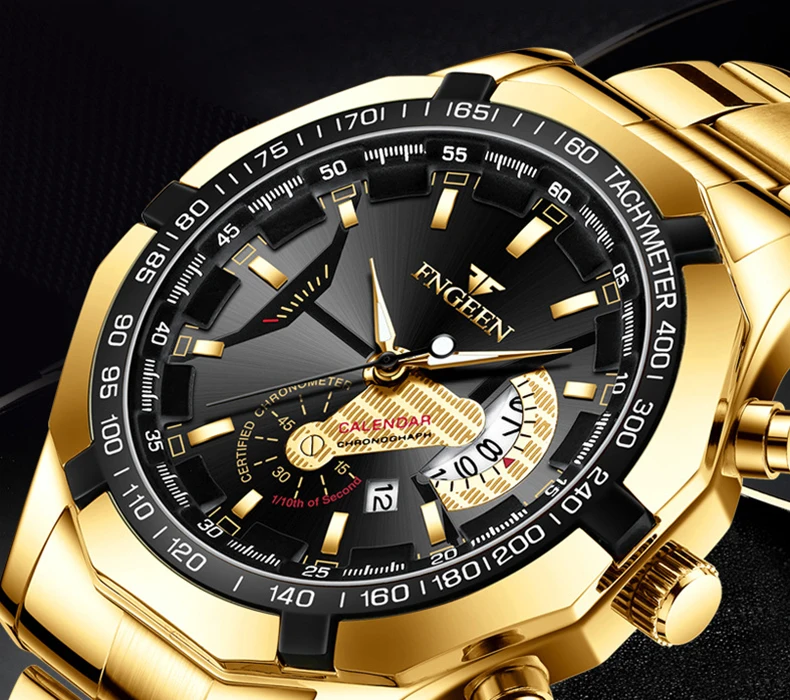 FNGEEN 2022 New Quartz Watches Fashion Casual Military Sports Wristwatch Waterproof Luxury Men's Clock Relogio Masculino S001