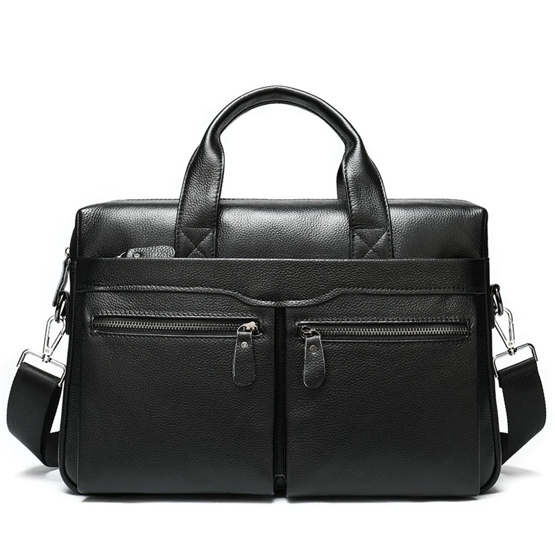 

FGGS-Business Men's Briefcases Men's Bag Genuine Leather Messenger Bags Laptop Bag Leather Briefcase Office Bags for Men