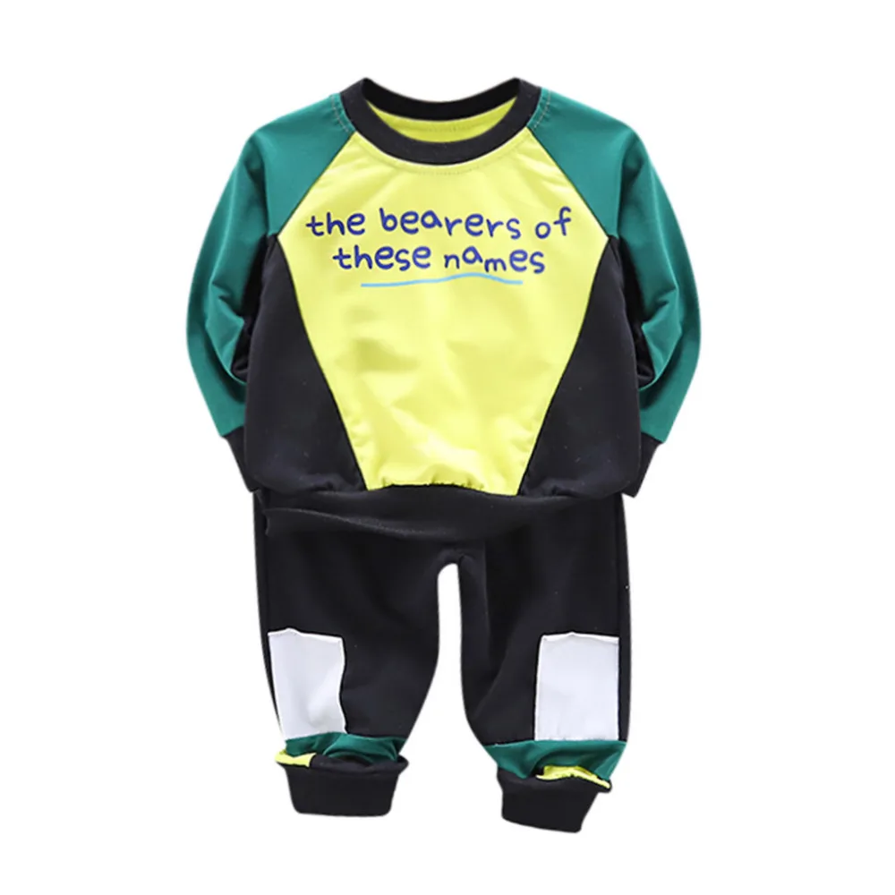 Toddler Baby Boys Girls Clothes Child Tracksuits Spring Autumn Kids Hoodies Pants 2Pcs/set Outfit Children Casual Clothing